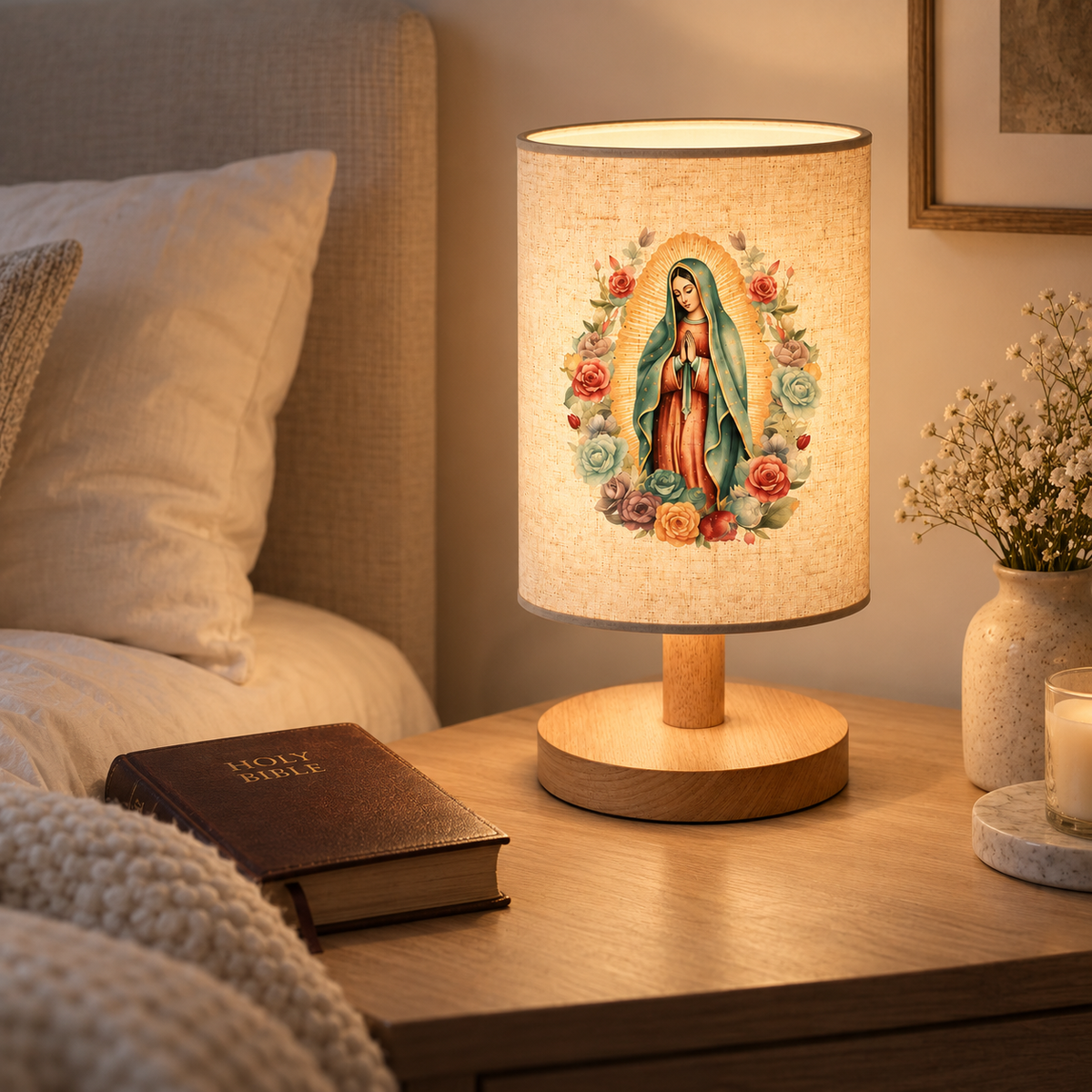 Divine Glow Virgin Mary Table Lamp