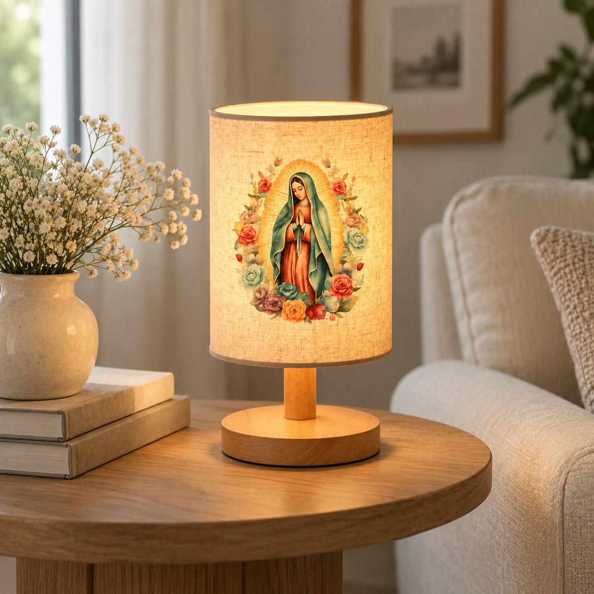 Divine Glow Virgin Mary Table Lamp